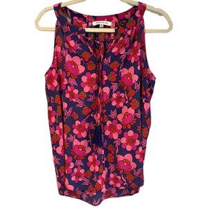 Women's Rose + Olive Floral Sleeveless Tassel Top‎ Size Medium
